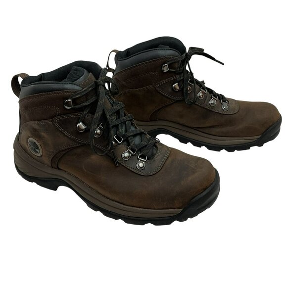 Timberland Flume Waterproof Mid Leather Lace Hiking Boots Mens 8 Brown main image 6